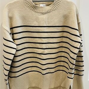 Striped Beige and Black Sweater